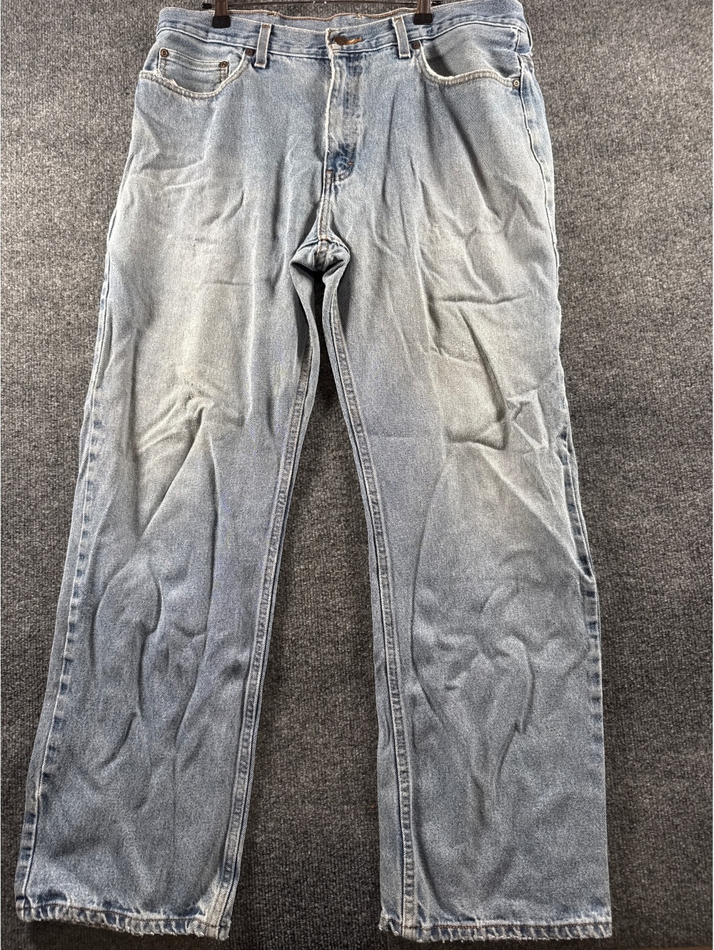 Faded Glory Jeans Mens 36x32 Blue Denim Relaxed Straight Leg 100 Cotton Faded